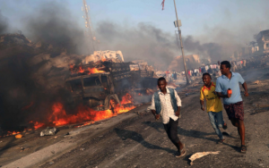 Civilians evacuating from Somalian explosion news
