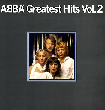 The ABBA Greatest Hits Vol.2 album cover, with the four members pictured in the centre.