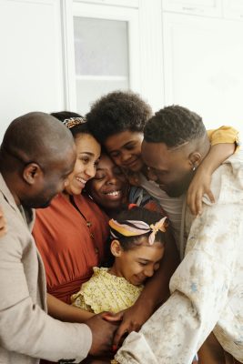 Family Gathering for a Group Hug. like Dr Andy Cope mentions would increase happiness